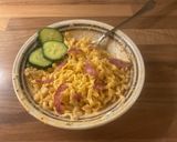 A picture of step 5 of Creamy perfect buldak ramen.