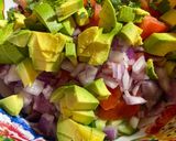 A picture of step 5 of Loaded Avocado Shrimp Salsa.