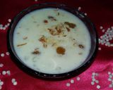 A picture of step 4 of Sabudana kheer.