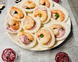 Une image de l'étape 3 de Chips de Crevettes 🦐 au Tarama et à la menthe.