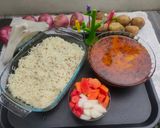 A picture of step 3 of Chatpate potatoes.
