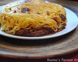 A picture of step 14 of Persian style spaghetti.