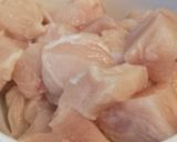 A picture of step 1 of Dahi chicken.