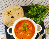 A picture of step 5 of Paneer butter masala without onion and garlic curry 🍛.