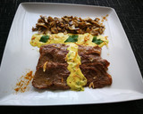 Foto del paso 10 de la receta: Bistec de ternera con champiñones y salsa verde al curry