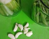 A picture of step 3 of Pickled Green beans and Cucumbers.