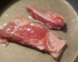 A picture of step 1 of Rib and Rice.