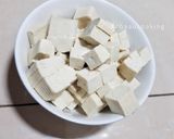 Hình bước làm 1 của món Nấm đậu xúc bánh đa (chay)