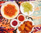 Hình bước làm 4 của món Spaghetti Thịt Bằm Xúc Xích