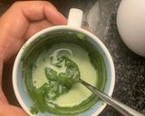 A picture of step 2 of Dirty Matcha Latte for the Whiskless.