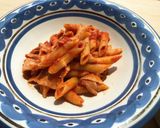 รูปขั้นตอนการทำที่ 2 ของ Penne Arrabbiata กับหมู