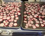 A picture of step 2 of California Farm Honey Radish Chip Snacks.