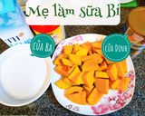Hình bước làm 1 của món Sữa bí đỏ cho bé 6m+
