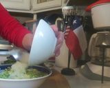 Foto del paso 1 de la receta: Ensalada de vegetales verdes con rollitos de jamón