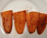 A picture of step 1 of ASH Salad (avacado,halloumi,sweetpotato).