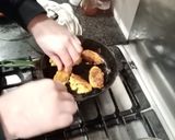 A picture of step 3 of Indian channa daal fritter, paratha panzanella.
