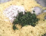 A picture of step 4 of Sev khamani....(Amiri khaman)Gujrat special.