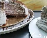 A picture of step 7 of Chocolate Crepe Cake.