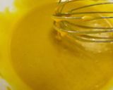 A picture of step 2 of Ghee Mysore Pak.