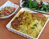 عکس مرحله 4 از دستور کلم پلو با لپه و مرغ