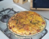 A picture of step 5 of Spinach Quiche.