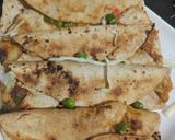 A picture of step 4 of Roti wrap.