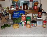 A picture of step 1 of Ricotta Cheese and Spinach Stuffed Peppers.
