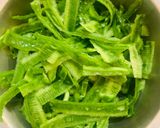 A picture of step 1 of Torai chilka chutney (Ridge gourd skin chutney).