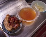 A picture of step 2 of Braised Pork belly and sweet potato with tomato.