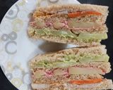 A picture of step 5 of Healthy Vegetable Sandwich with Homemade CHEESE spreads.
