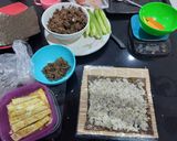 Foto langkah ke 8 dari resep Anabolic Beef Kimbap|High Protein, Low Calorie, Sugar & Gluten Free.