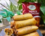 Gambar langkah 5 resipi Popia kentang kari ayam.