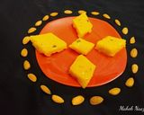 रवा बादाम बर्फी (Rava Badam Barfi recipe in Hindi) रेसिपी चरण 7 फोटो