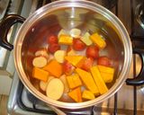 A picture of step 1 of Garlic Mashed Potatoes with Squash, Jon Style.