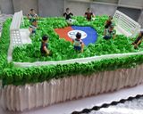 Foto del paso 15 de la receta: Torta de cumple "Cancha de fútbol"