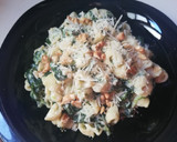 Foto del paso 7 de la receta: Pasta con crema de espinacas y nueces🌱