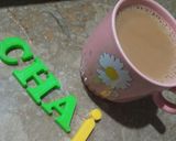 A picture of step 7 of Karak chai.