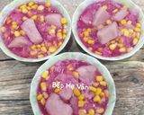 Hình bước làm 5 của món Chè bắp,khoai môn,nấm tuyết và lá cẩm