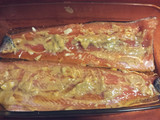 Trucha con mostaza y jamón serrano