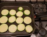 A picture of step 1 of Swordfish with zucchini.