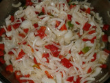 Zapallito revuelto c/pollo y tirabuzón