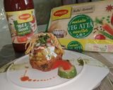A picture of step 6 of Maggi basket with Ragda Paties.