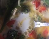 A picture of step 3 of Cheese omelet with vegetables.