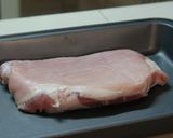 A picture of step 1 of Argentinian Pork "Matambrito" marinated with Rosemary infusion.