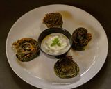 A picture of step 10 of Arbi ki Patod & Tzatziki Dip.