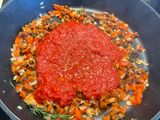 Pasta con chorizo vegano
