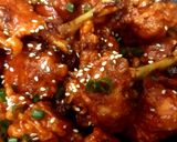 A picture of step 3 of Chicken lollipops with honey glaze sauce😊.