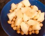 A picture of step 2 of Chana chaat.