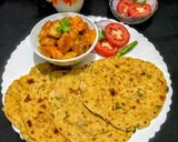 मिस्सी रोटी और चटपटी आलू की सब्जी रेसिपी चरण 9 फोटो