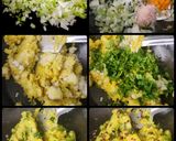 A picture of step 2 of Bolani - Afghani Breakfast - Flatbread Stuffed With Potatoes, Spring Onions, Cilantro And Spices.